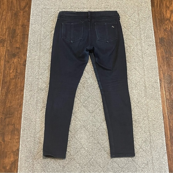 Rag & Bone Jeans Womens 27 Blue Capri Dark Wash Slim Straight Stretch Denim - Picture 8 of 10